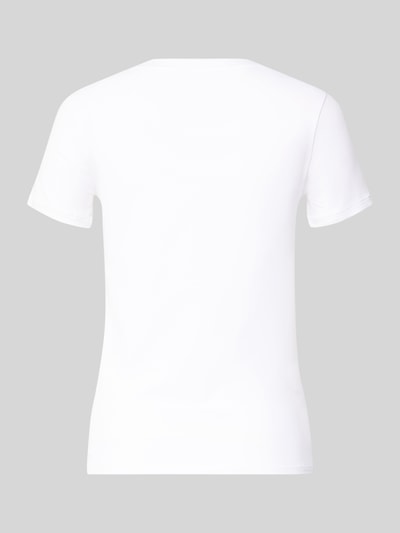 Produktfoto, Slim Fit Unterhemd im 2er-Pack von Tommy Hilfiger, Optik: Unifarben, Material: Baumwoll-Mix, Farbe Weiß, glatte Textur