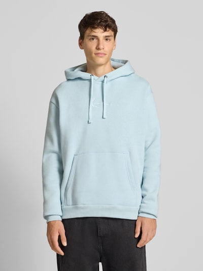 KARL KANI Bluza z kapturem z wyhaftowanym logo Jasnoniebieski 4