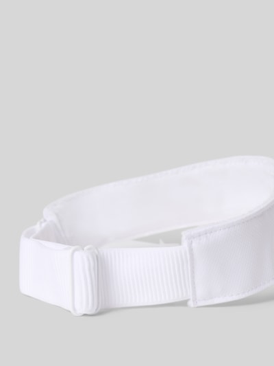 Produktfoto, Visor Cap mit Logo-Patch von Lacoste in Weiß mit strukturierter Oberfläche, Damen Cap von Lacoste Sport