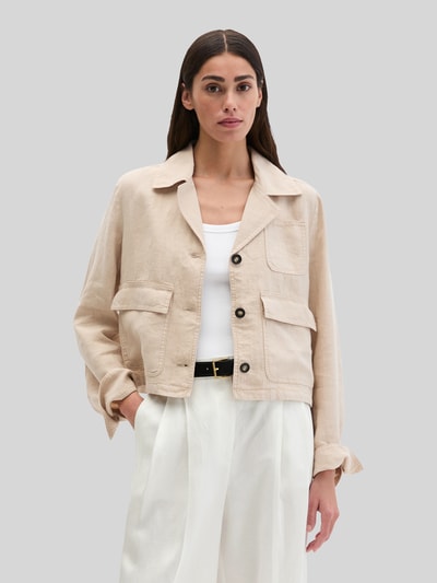 Marc O'Polo Relaxed Fit Kurzblazer aus reinem Leinen Sand 4