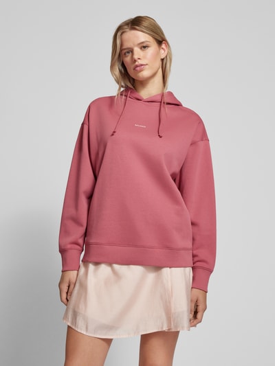 Jake*s Casual Bluza z kapturem o kroju oversized z nadrukiem z logo Brudnoróżowy 4