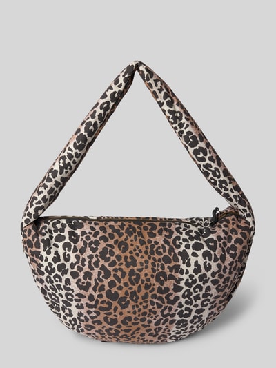 STUDIO NOOS Torebka z wyhaftowanym logo model ‘Hazel’ Orzechowy 4