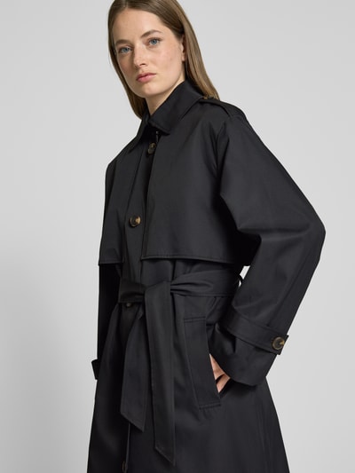 Jake*s Casual Trenchcoat mit Bindegürtel Black 3