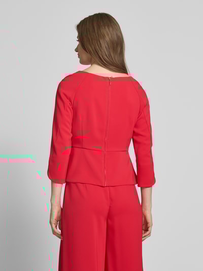 Marc Cain Bluse mit Rundhalsausschnitt und rückseitigem Reißverschluss Rot 5