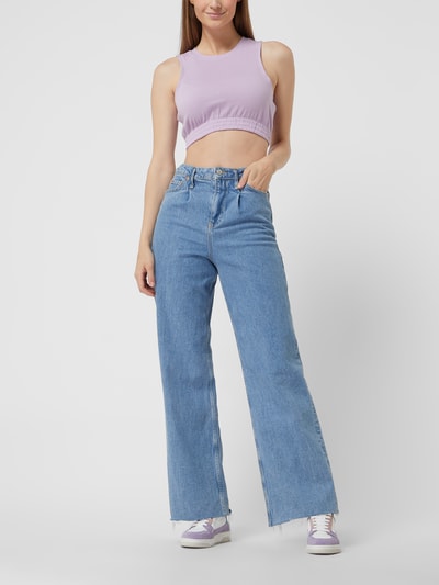 Pieces Crop Top aus Baumwollmischung Modell 'Videl' Flieder 1