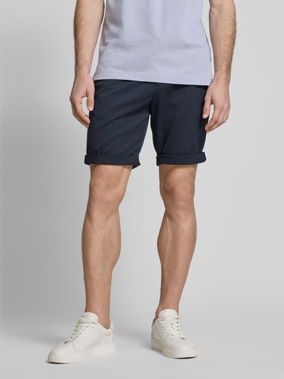 Tom Tailor Denim Regular Fit Chinoshorts mit Gürtel Dunkelblau 4