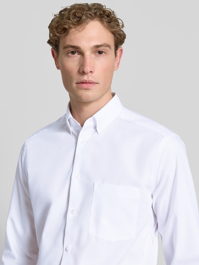 OLYMP Modern Fit Business-Hemd mit Button-Down-Kragen Weiss 3