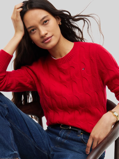 Tommy Hilfiger Regular Fit Pullover aus reiner Wolle Rot 3