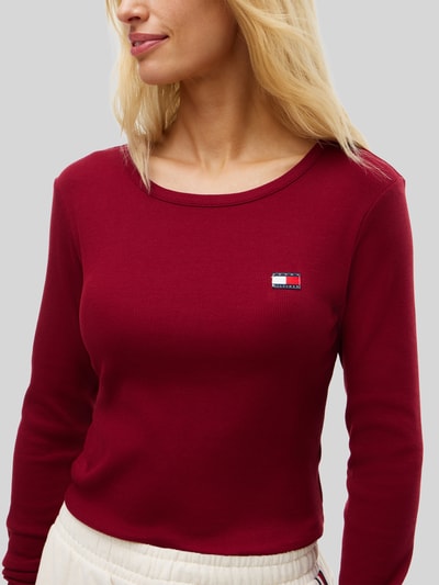 Tommy Hilfiger Pyjama-Oberteil mit Logo-Patch Rot 3