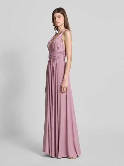 Rose Avenue Abendkleid mit V-Ausschnitt und Taillenband Lila 1