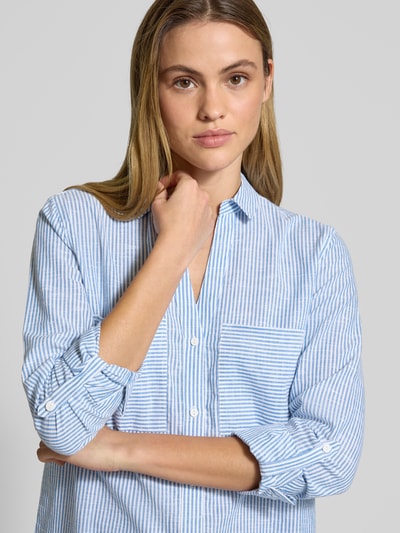 Christian Berg Woman Relaxed Fit Hemdbluse mit Brusttaschen Blau 3