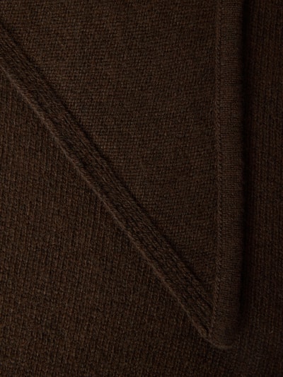 Productfoto, structuurdetail bruine sjaal uit wolmix van Marc O'Polo, Dames sjaal van Marc O'Polo