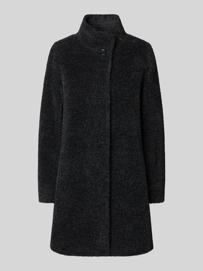 ICONS Cinzia Rocca Wollen jas met opstaande kraag Antraciet gemêleerd - 2