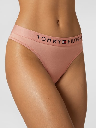 TOMMY HILFIGER String mit elastischem Logo-Bund Rosa 3