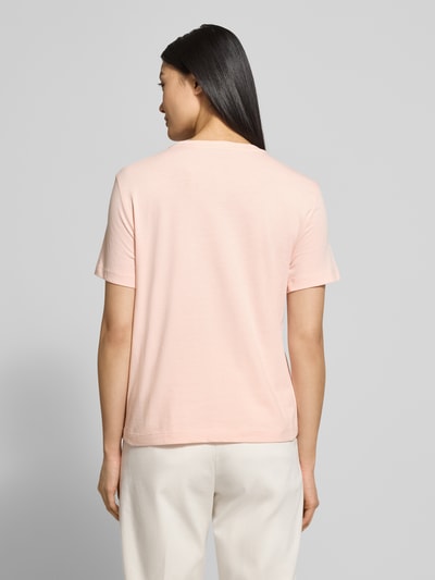 GANT T-Shirt mit Label-Stitching und Rundhalsausschnitt Rosa 5