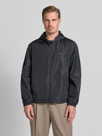 Emporio Armani Jacke mit Logo-Muster und Zweiwege-Reißverschluss Black 6