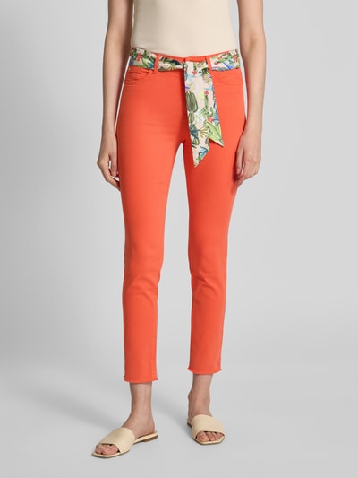 Marc Cain Jeans met stoffen riem Rood - 4
