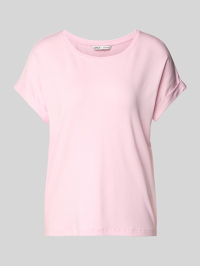 Only Comfort Fit T-Shirt aus Viskose-Mix Modell 'MOSTER' Rosa 2