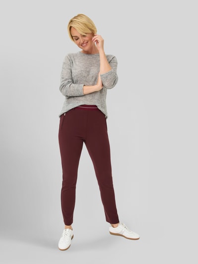 Raphaela By Brax Super Slim Fit Hose aus Viskose-Mix Modell 'LILLYTH' Bordeaux 1