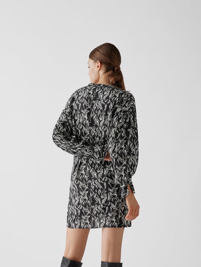 Iro Blusenkleid mit Allover-Muster Schwarz 5