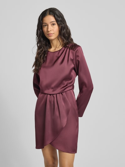 Rinascimento Knielanges Cocktailkleid mit Rundhalsausschnitt Bordeaux 4