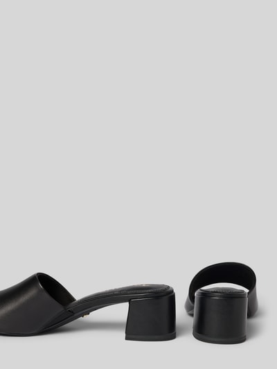 Tamaris Lederslides mit Blockabsatz Black 2