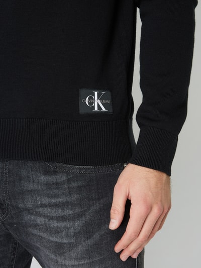 Calvin Klein Jeans Sweter z naszywką z logo Czarny 3