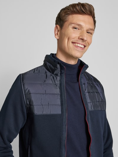 Christian Berg Men Sweatjacke mit Stehkragen Marine 3