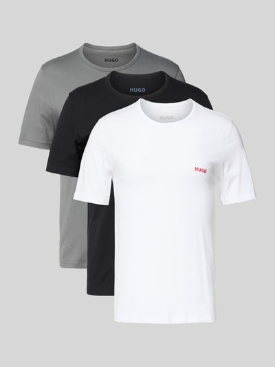 HUGO Regular fit T-shirt in een set van 2 stuks Middengrijs - 1