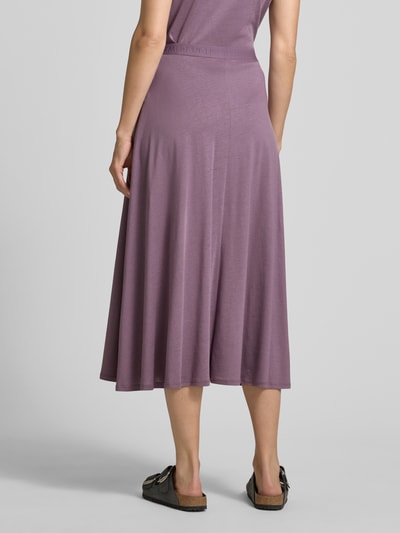 ARMEDANGELS Ausgestellter Midi-Rock mit elastischem Label-Bund Pflaume 5