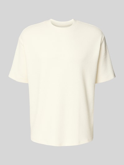 MCNEAL T-shirt met geribde ronde hals Ecru - 2