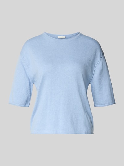 Tom Tailor Oversized Pullover aus Baumwoll-Kaschmir-Mix Blau Melange 2