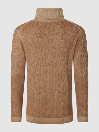 JOOP! Collection Modern Fit Rollkragenpullover aus Schurwolle Beige 3