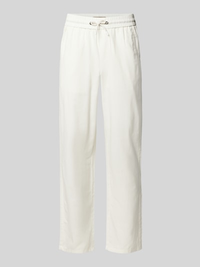 Blend Regular Fit Leinenhose mit Tunnelzug Modell 'BAY' Weiss 2