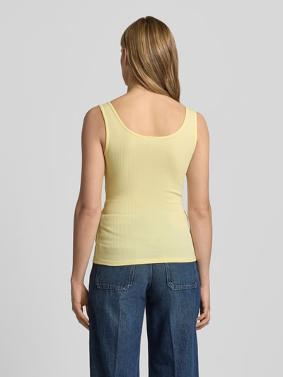 PIECES Slim Fit Tank Top aus Bio-Baumwoll-Mix Modell 'KITTE' Hellgelb 5