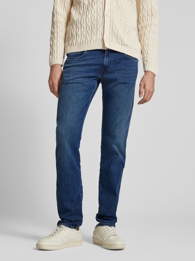 Replay Slim Fit Jeans im 5-Pocket-Design Modell 'ANBASS' Jeansblau 4