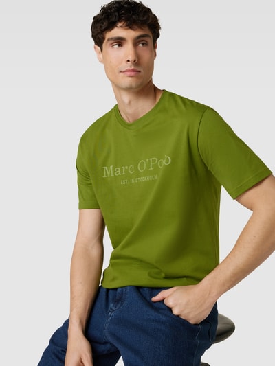 Marc O'Polo T-Shirt mit Label-Print Gruen 3