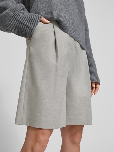 Style Icon Collection Bermudy w kant Średnioszary melanż 3