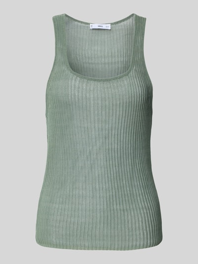 Mango Stricktop in semitransparentem Design Modell 'GERANIO' Schilf 2