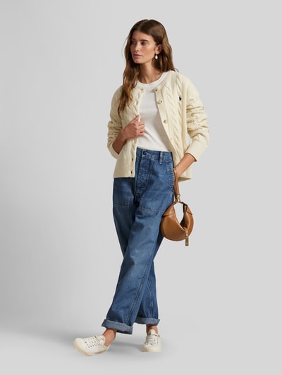Polo Ralph Lauren Regular Fit Strickjacke aus Wolle mit Kaschmir-Anteil Offwhite 1