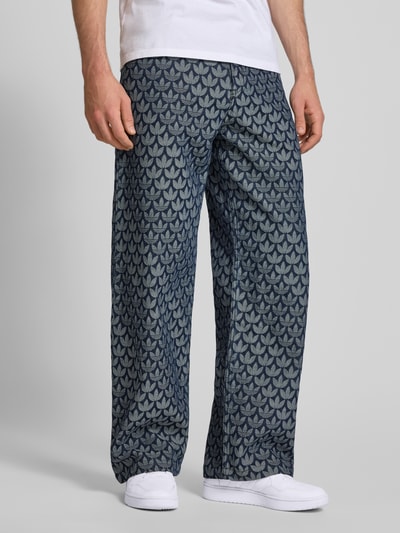 adidas Originals Wide Fit Jeans mit Eingrifftaschen Jeansblau 4