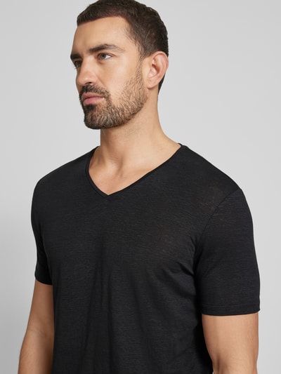 OLYMP Level Five T-Shirt mit V-Ausschnitt Black 3