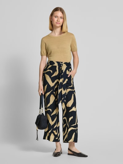 MANGO Stoffhose mit Stoffgürtel Black 1