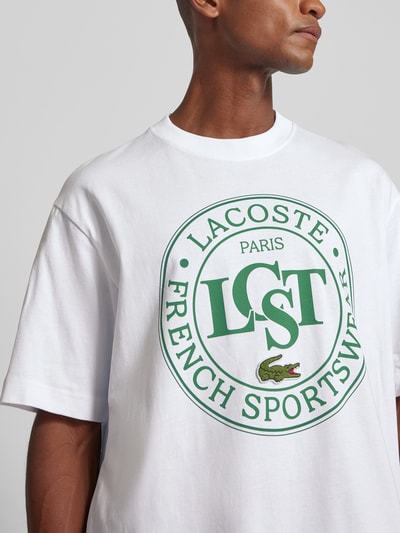 Lacoste T-Shirt mit Rundhalsausschnitt Weiss 3