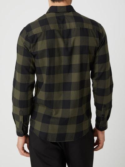 Jack & Jones Freizeithemd mit Knopfleiste Modell 'GINGHAM' Oliv 6