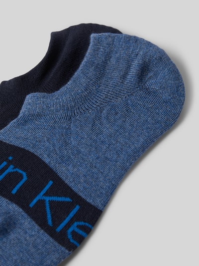 CK Calvin Klein Sneakersocken mit Label-Print Blau Melange 2