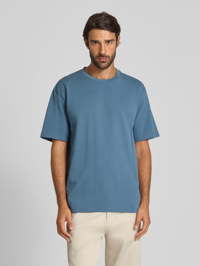 Lindbergh Oversized T-shirt met ronde hals Lichtblauw - 4