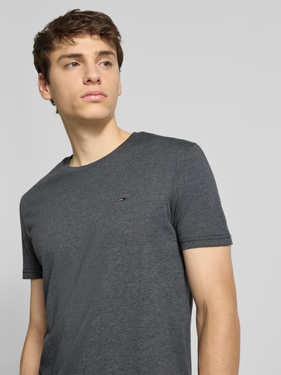 Tommy Jeans Regular fit T-shirt van katoenmix Antraciet gemêleerd - 3