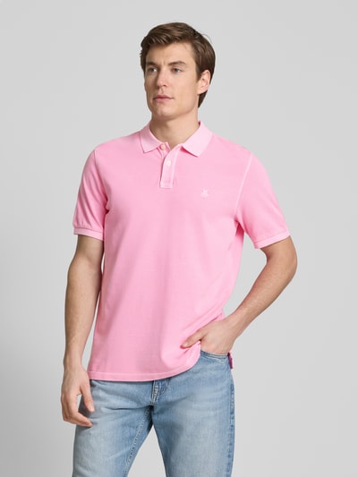 Marc O'Polo Regular Fit Poloshirt aus reiner Baumwolle mit Logo-Stitching Rosa 4