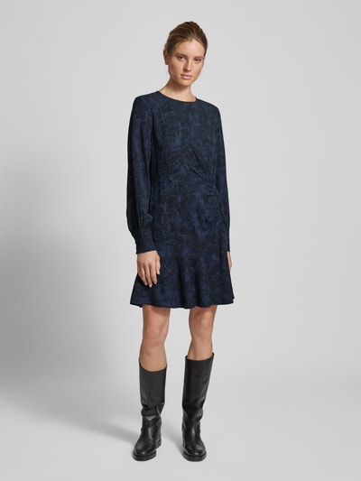 Jake*s Collection Knielanges Kleid mit Raffung Dunkelblau 4